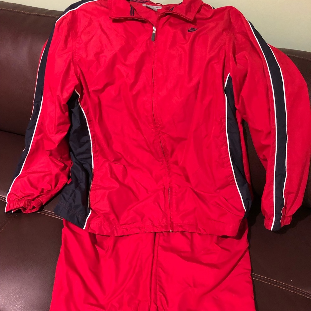 NIKE Track Suit XL (Lined) Red, Blue and White. Excellent condition.